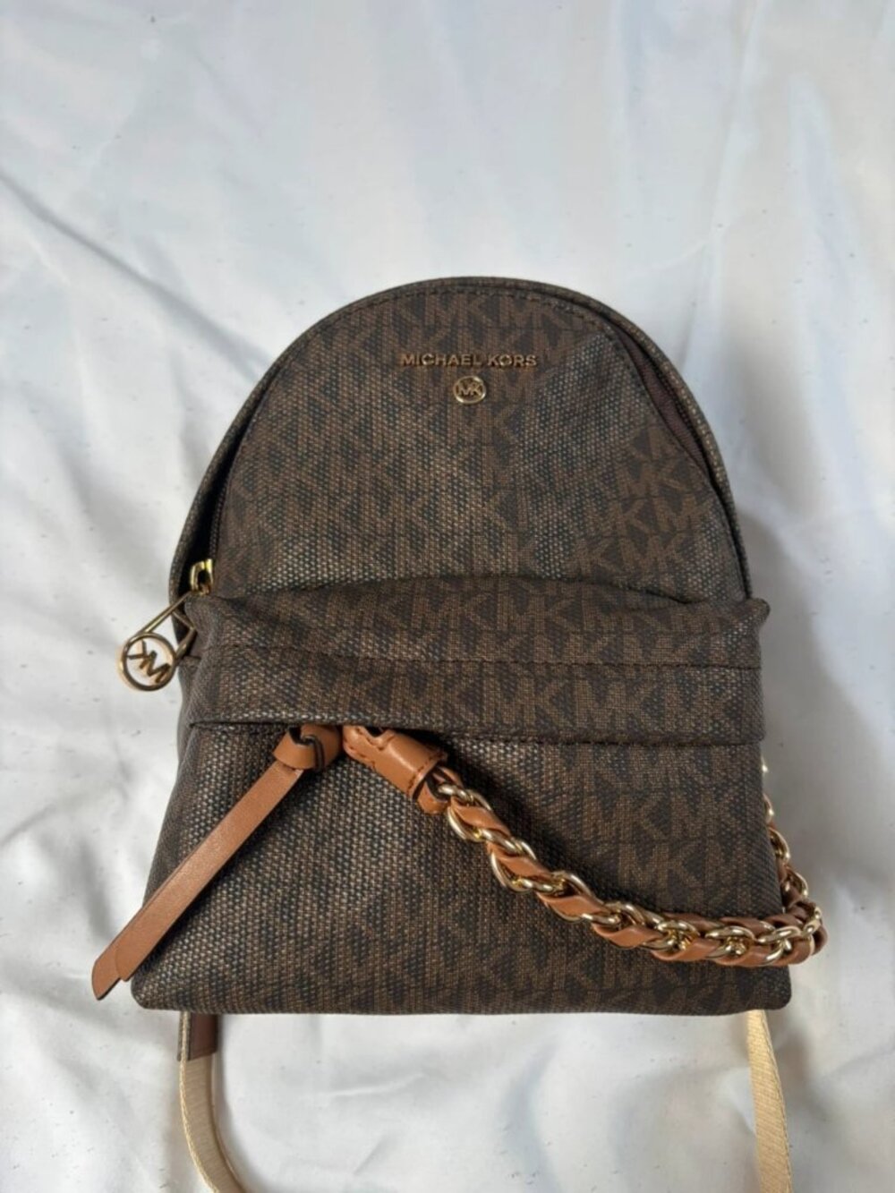 Michael Kors Mini Signature Logo Backpack Brown